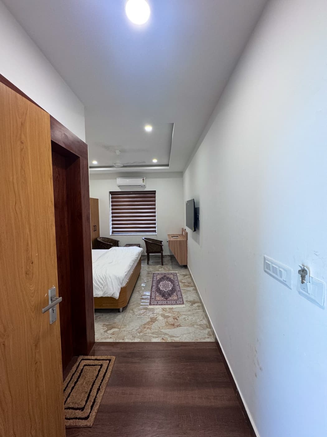 Private entryway into a guest room